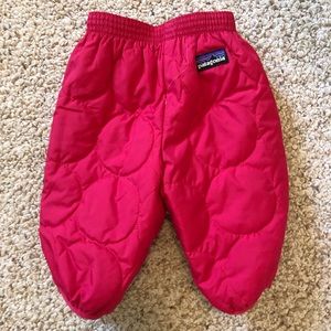 Patagonia infant reversible puffer pant